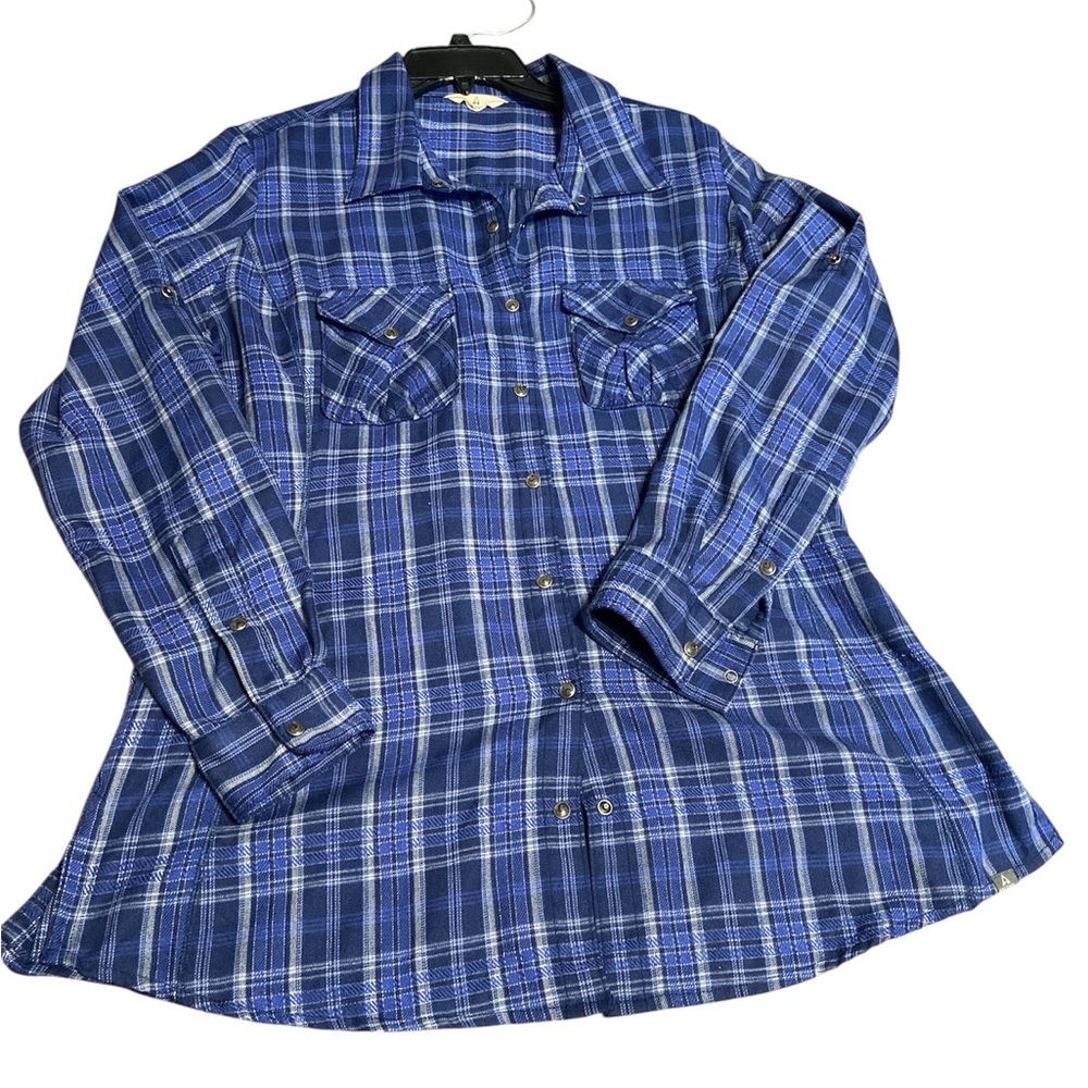 Ascend Blue and White Checkered Button Down Shirt
